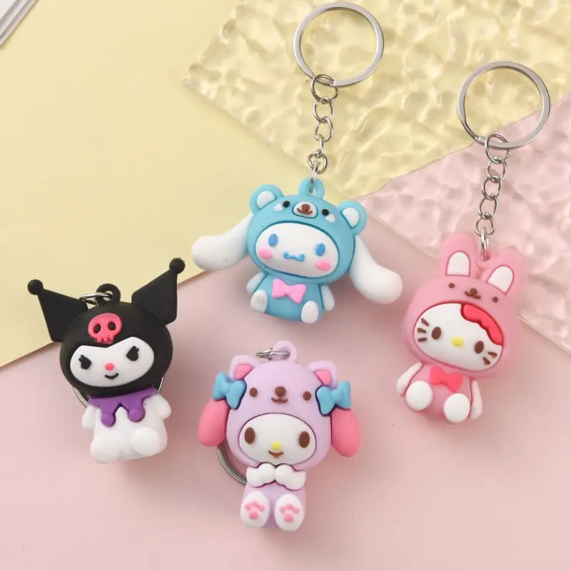 

Sanrio cute Cinnamoroll Kuromi My melody men and women new creative cartoon bags accessories pendants keychain gifts wholesale