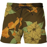 cartoon animal carp pattern 3d beach shorts mens quick drying swimwear comfortable sports shorts street funny print shorts