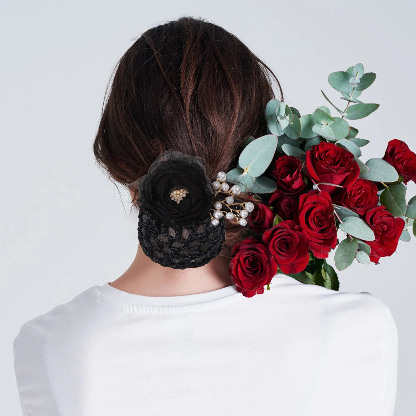 

Flower Hair Accessories Net Flower Accessories Nets Ballet Women Coarse Mesh Hairnets Dance Buns