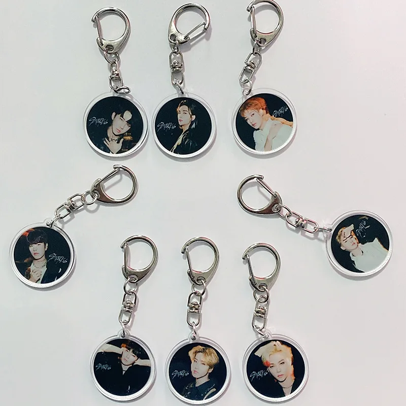 

KPOP Keychain Stray Kids Album Scars Acrylic Keyring Pendant Bag Accessories Bang Chan Felix HyunJin Fans Collection Gift