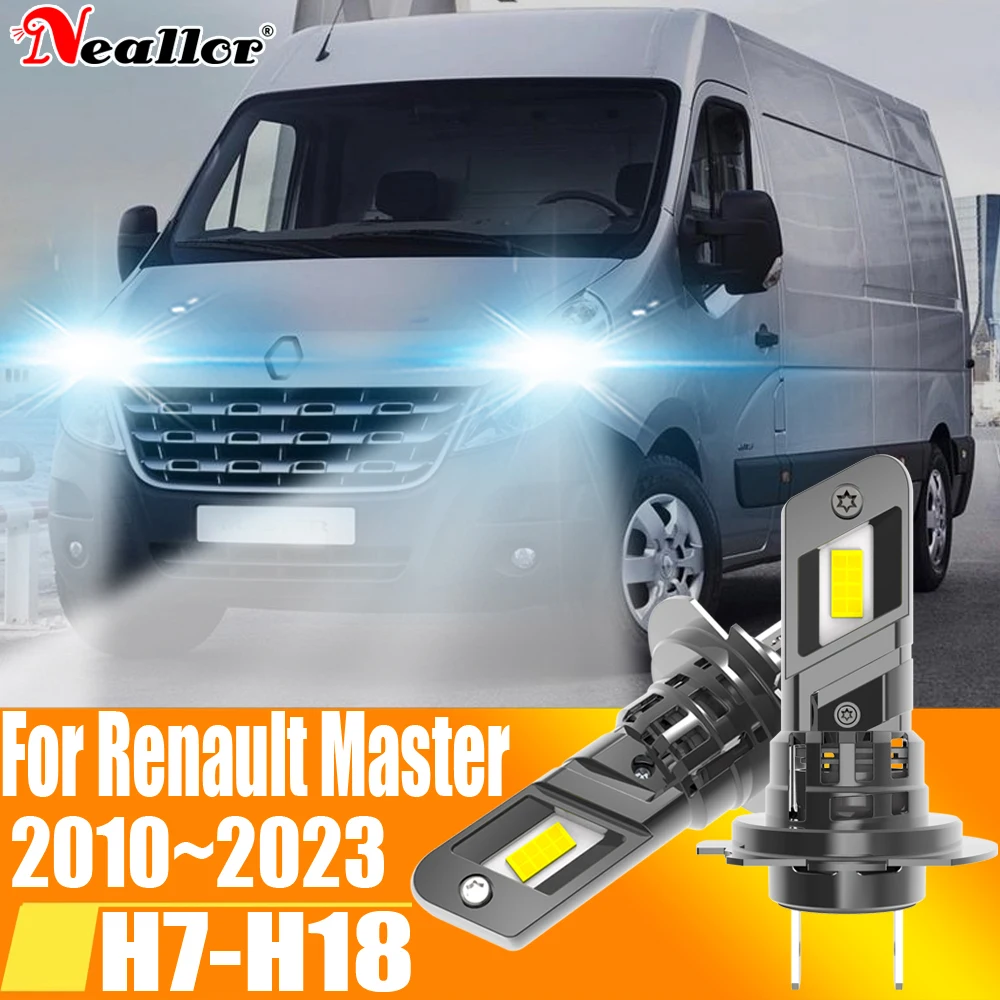 

2 шт., Автомобильные светодиодные лампы H7 Canbus H18 6000K 12 В 55 Вт