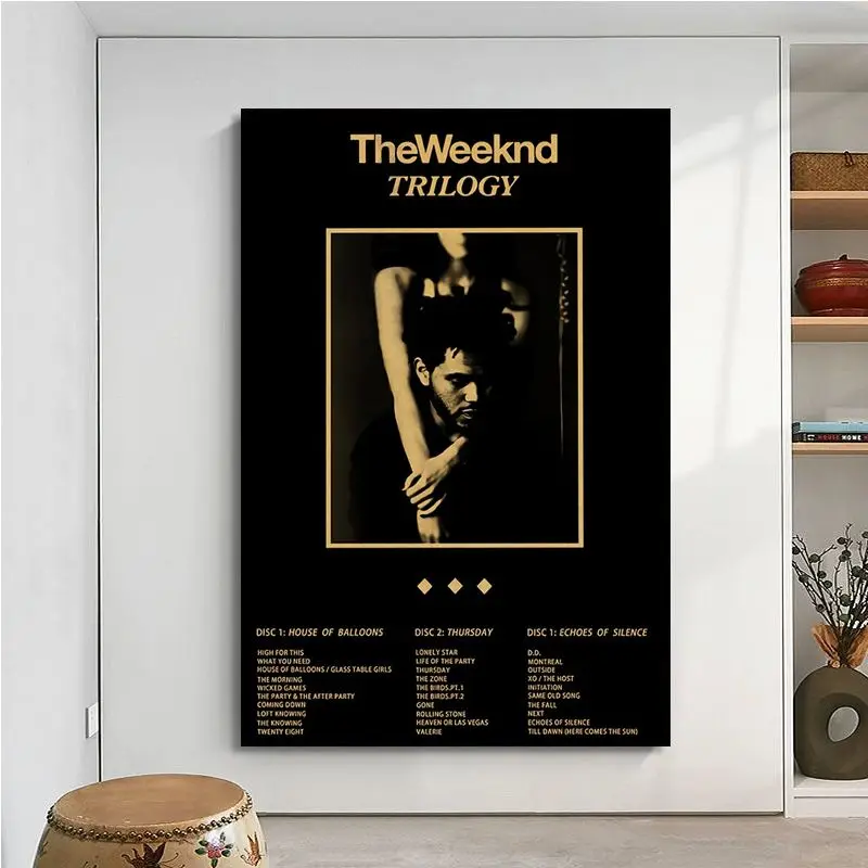 Ретро-постер рэп-рэпера в стиле хип-хоп The Weeknd крафт-бумага винтажный декор для