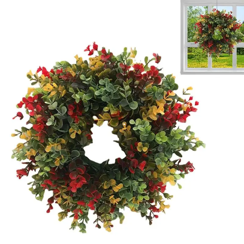 

Fall Door Wreath Wall Hanging Autumn Home Decoration Wreath Non Natural Thanksgiving Garland For Front Doors Decoration