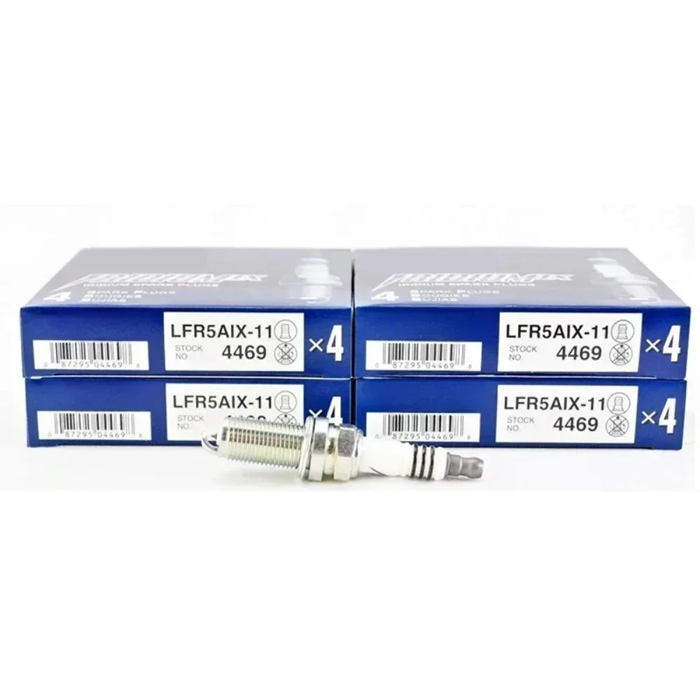 Фото Комплект из 4 иридиевых свечей зажигания 4469 LFR5AIX-11 для Hyundai, Infiniti, Kia, Mariner, Mercury, Nissan, Scion, Suzuki, Toyota, Yamaha (автозапчасть) №4