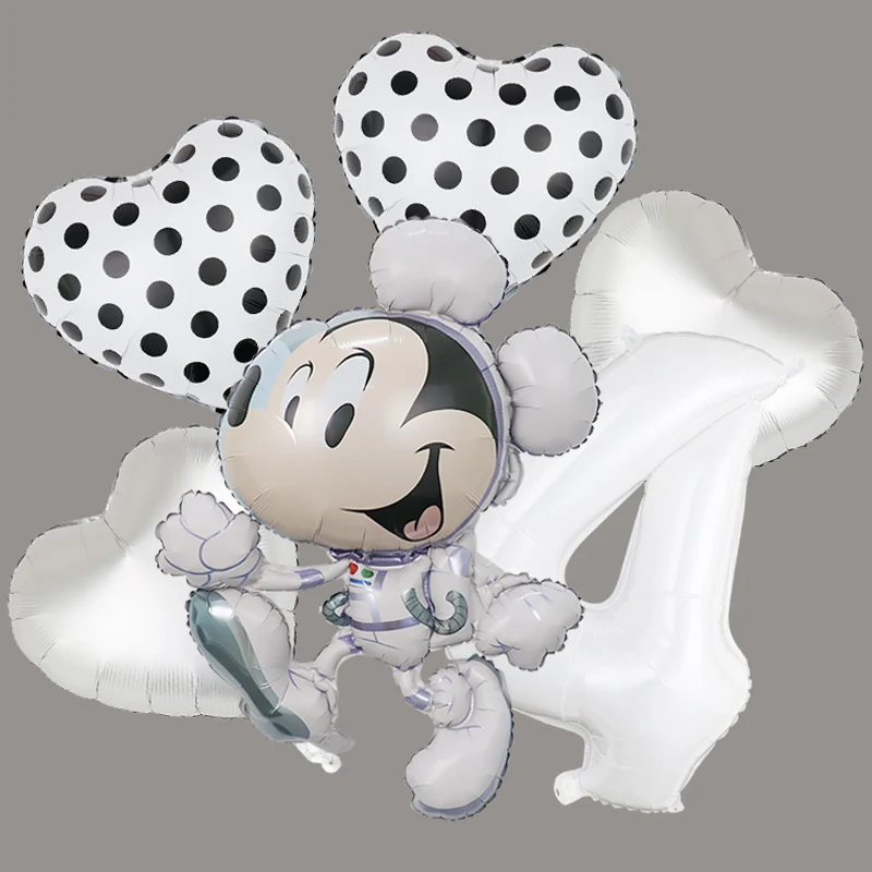 

6 шт./компл. космонавт Микки Маус Фольгированные шары Disney украшения для дня рождения подарки для детского душа детские мультяшные игрушки ге...