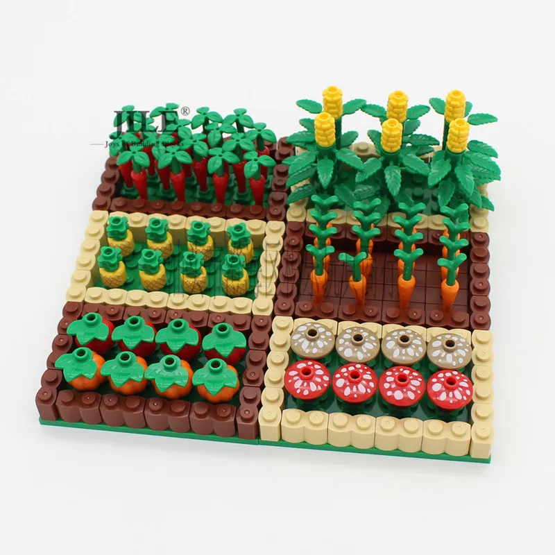 

Moc Plant Grass Vegetables Fruit Building Blocks City Crops Radish Street View Garden DIY Bricks Parts Flower Set Meal Gift Toys