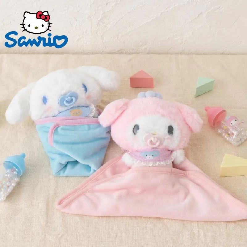

14 см Sanrio Kawaii Cinnamoroll My Melody детское платье, костюм для малышей, детское плюшевое сердце для девочки, милый набор искусственных предметов, подарки