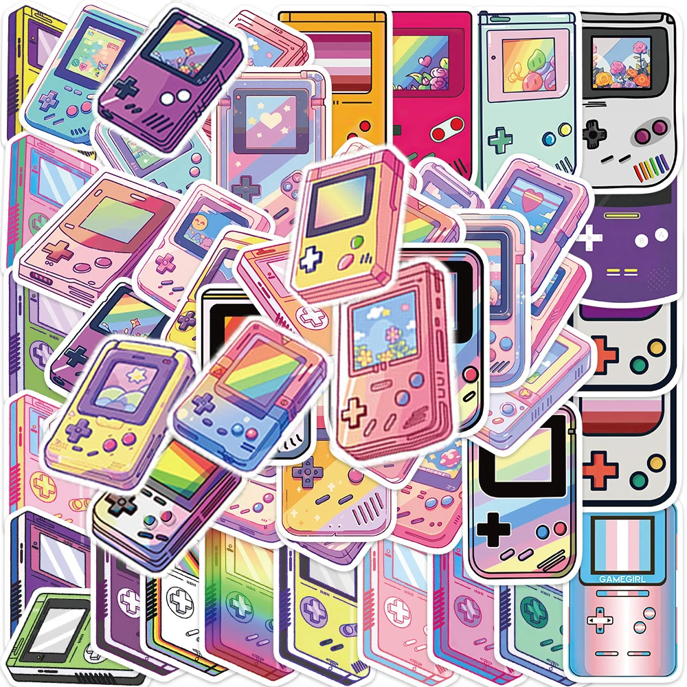

10/50Pcs Cartoon Cute Game Machine Varied Stickers Pack for Kids Scrapbooking Travel Luggage Car Wall Decoration Graffiti Decals