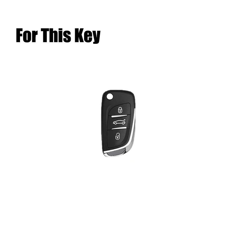 Кожаный чехол для автомобильного ключа из цинкового сплава Peugeot 207 307 308 807 3008 5008