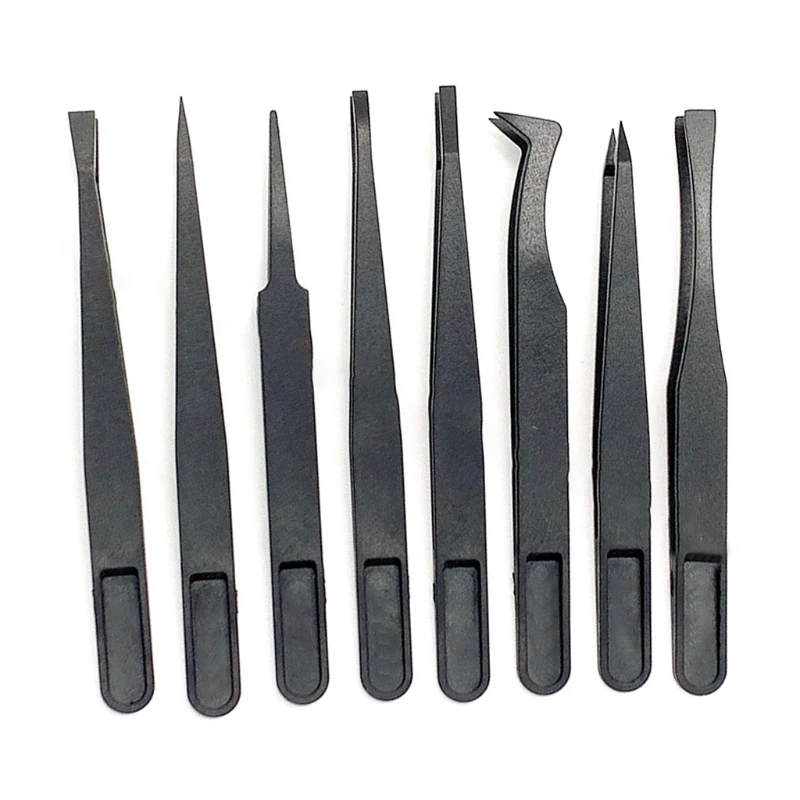 

Needle Nose Pointed Curved Flat Tip Tweezers Set Nail Art DIY Picking Tools Anti-static Precision DIY Crafts Hand Clip