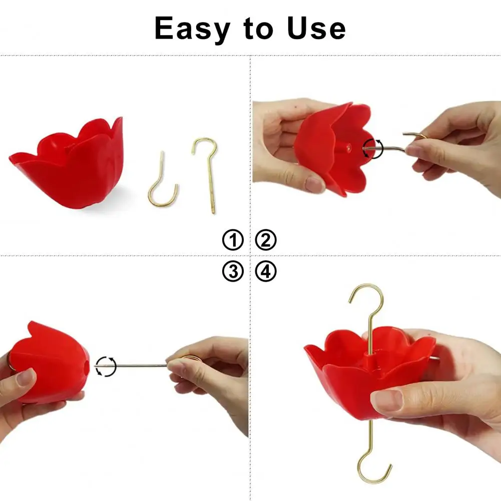 

Полезный крючок для кормления птиц, пластиковая кормушка для птиц, защита от муравьев, эффективная форма зонта, Кормушка Для Колибри, подвес...