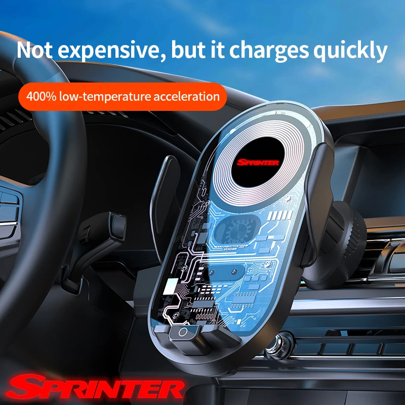 

Car phone stand wireless charger transparent creative outlet smart For Mercedes Benz SPRINTER