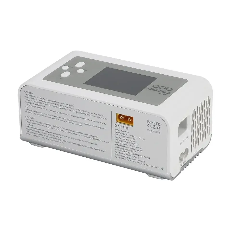 Двухканальное интеллектуальное зарядное устройство GENS ACE AC200W DC600W высокая