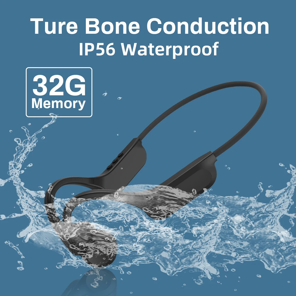 DACOM X14 Спортивные Bluetooth-наушники с памятью 32 ГБ MP3-плеер IP56 Водонепроницаемые