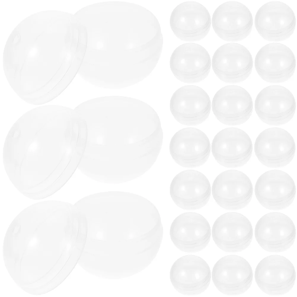 

50 Pcs Transparent Shell Vending Machine Empty Capsules Kids Round Mini Containers Clear Small Gumball