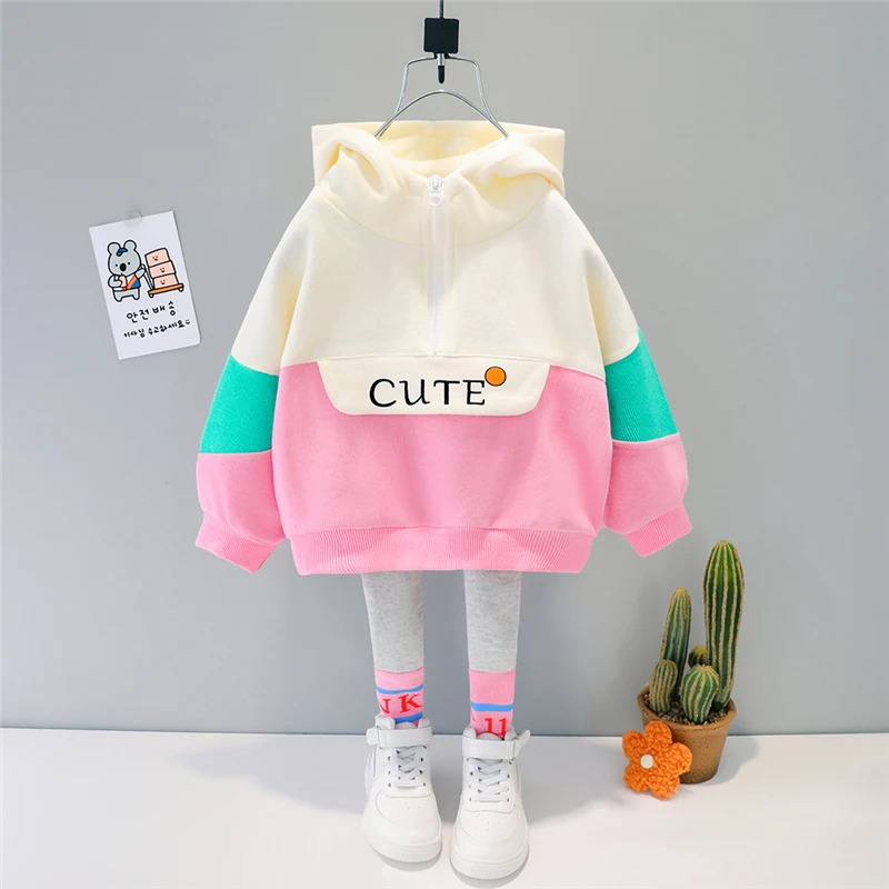 Купи Girls Clothes Spring Autumn Baby Kids Clothing Sets Hooded Casual T Shirt Pants Toddler Infant Tracksuit Children Outfits за 928 рублей в магазине AliExpress