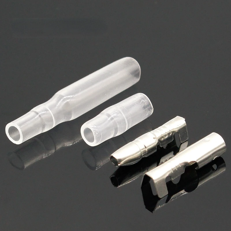 

50 Sets 4mm Bullet Crimp Terminal Wire Connectors Male Female Socket w/ Sheath