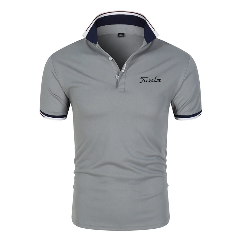 Summer Golf Shirts for Men Polos High-end Business Men Short Sleeve Top Casual Lapel Golf Clothing Breathable Men Polo Shirt