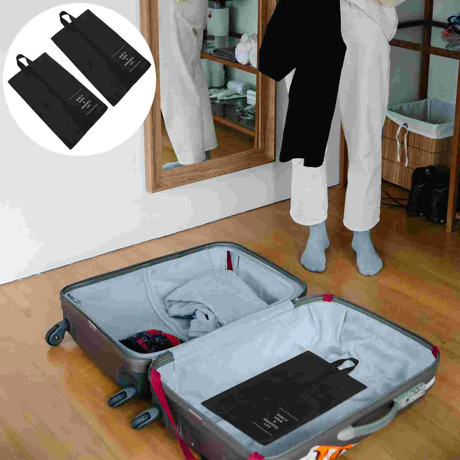 

2pcs Travel Shoe Bags Dust-proof Shoe Pouches Folding Shoes Storage Organizers