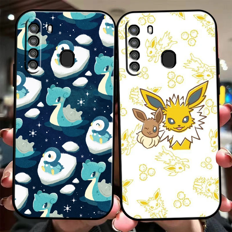 

Cartoon Pokémon Phone Case For Samsung Galaxy S8 S8 PLus S9 S9 Plus S10 S10E S10 Lite 5G Plus Carcasa Black Back Coque