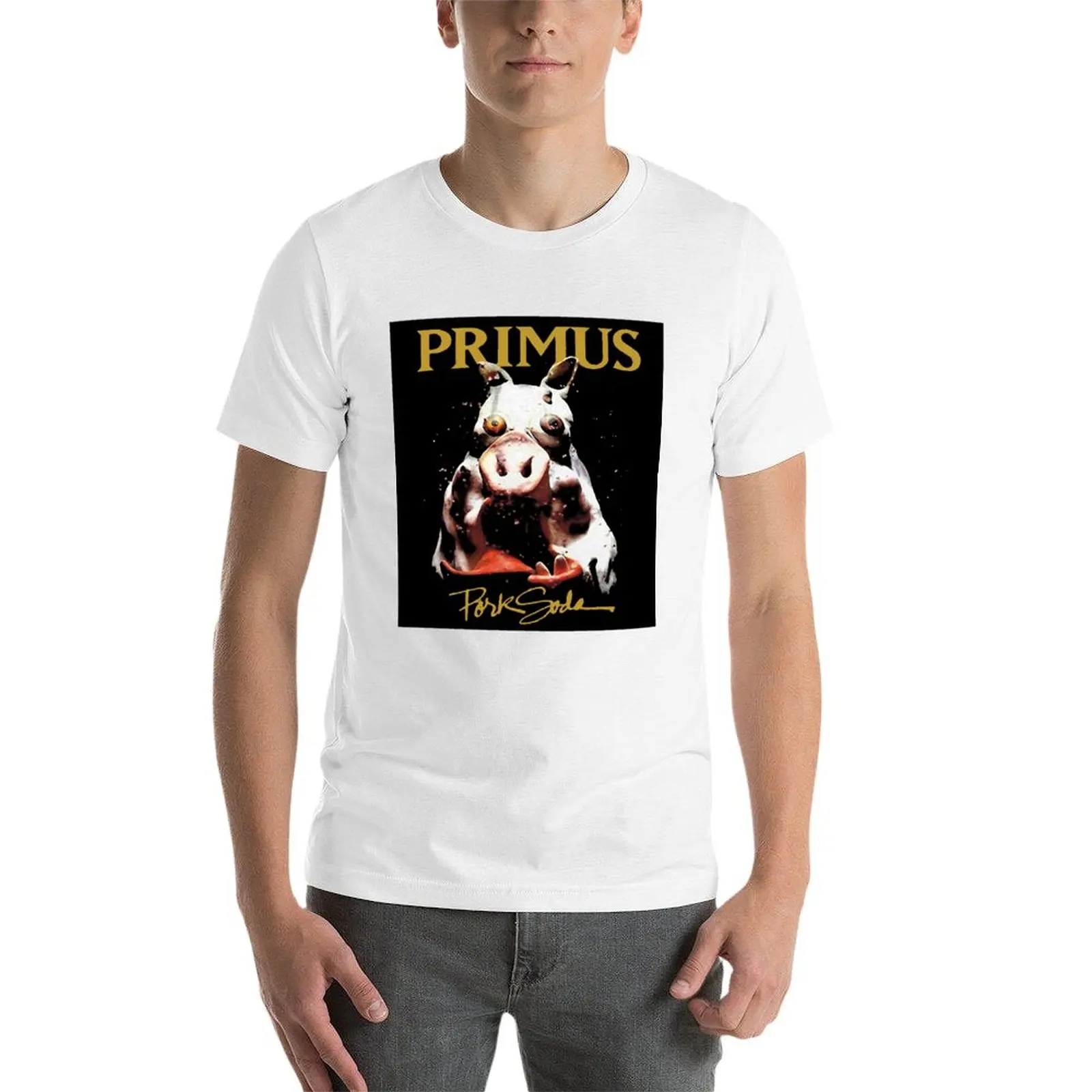 Фото Винтажная футболка с принтом группы Primus, легкая футболка больших размеров, подарочная футболка. №3