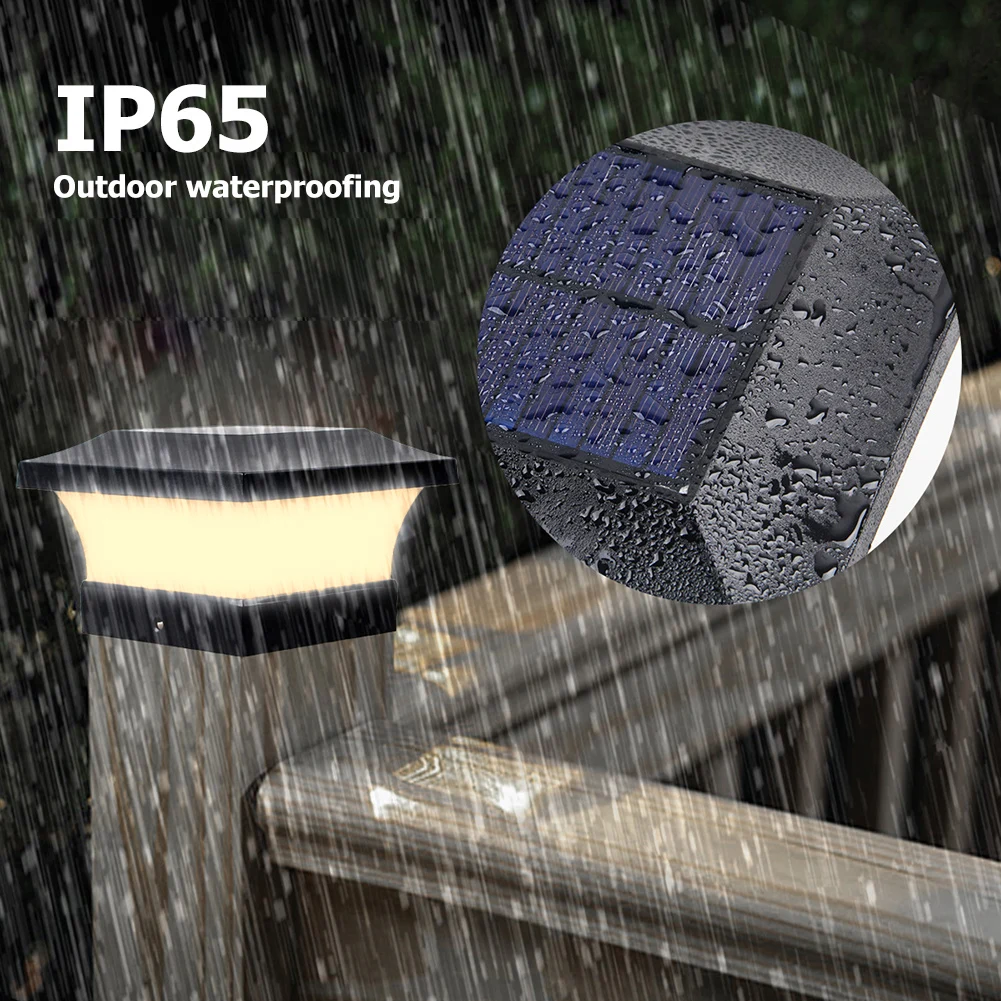 

6LED Solar Fence Lamp Square Courtyard Lights Waterproof Outdoor Column Lights Automatically Recharging Fence Landscape
