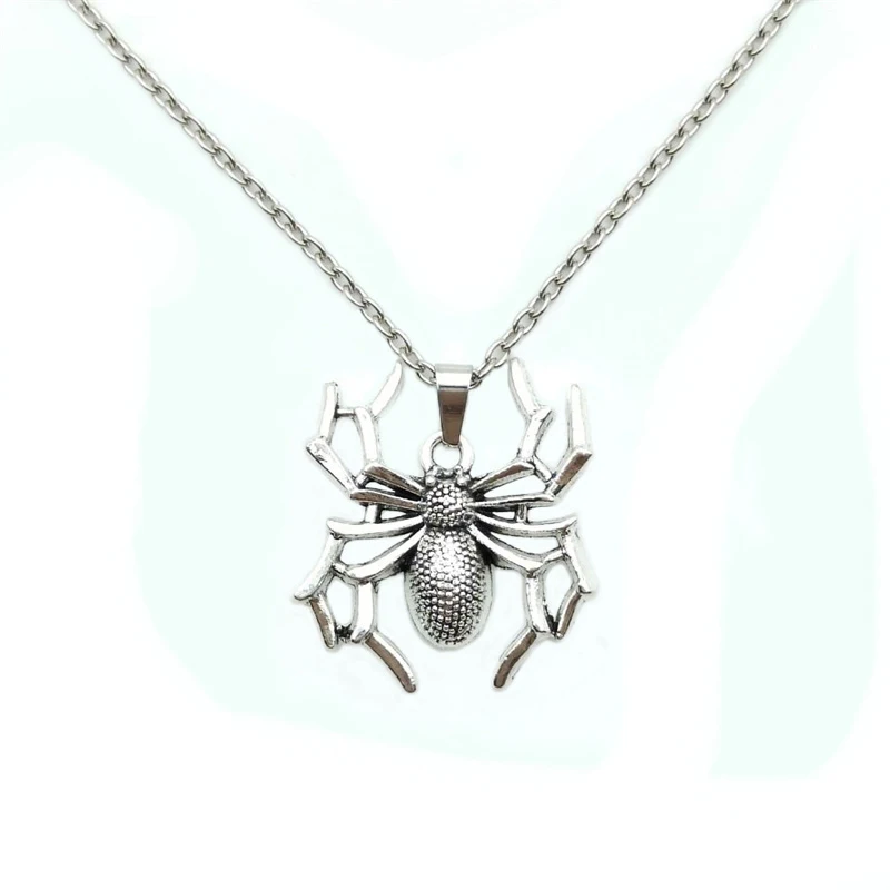 Индивидуальный ожерелье с пауком подвеска семейный набор цепочка крестом для