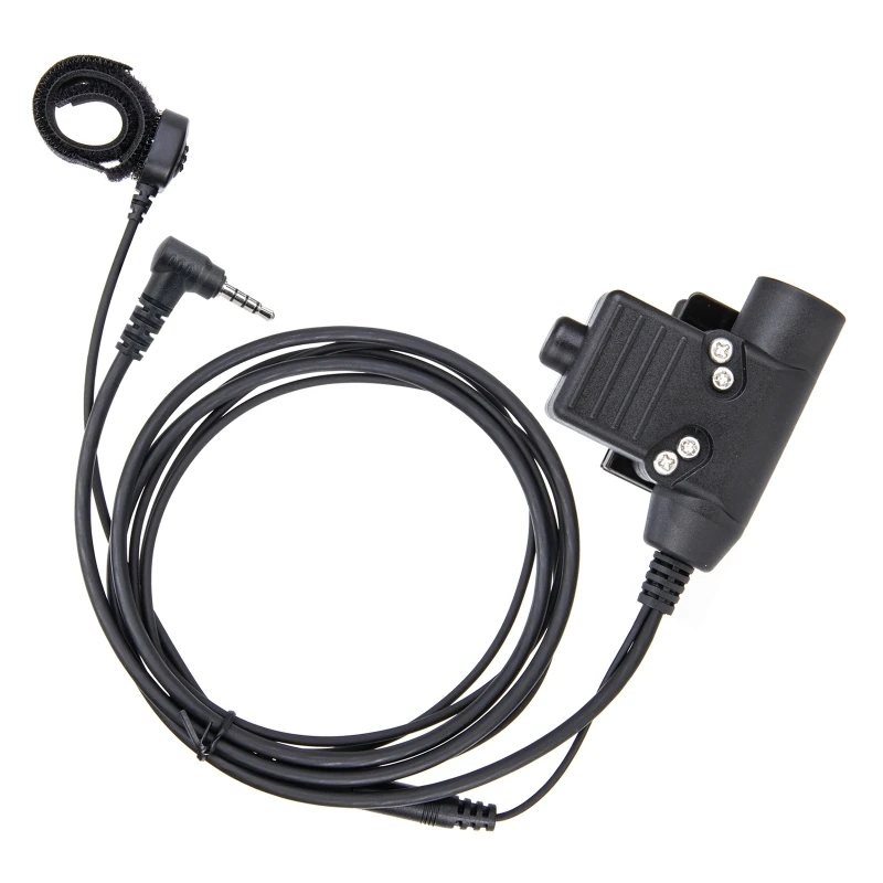 

U94 PTT Cable Connector Boom Microphone for Yaese VX‑3R Walkie Talkie PTT Cable Plug Headset Adapter