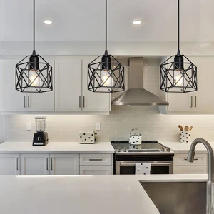 Modern Chandelier Lighting Kitchen Island Lamp Cafe Hanging Pendant Light Nordic Industrial Home Living Room Led Ceiling Lights