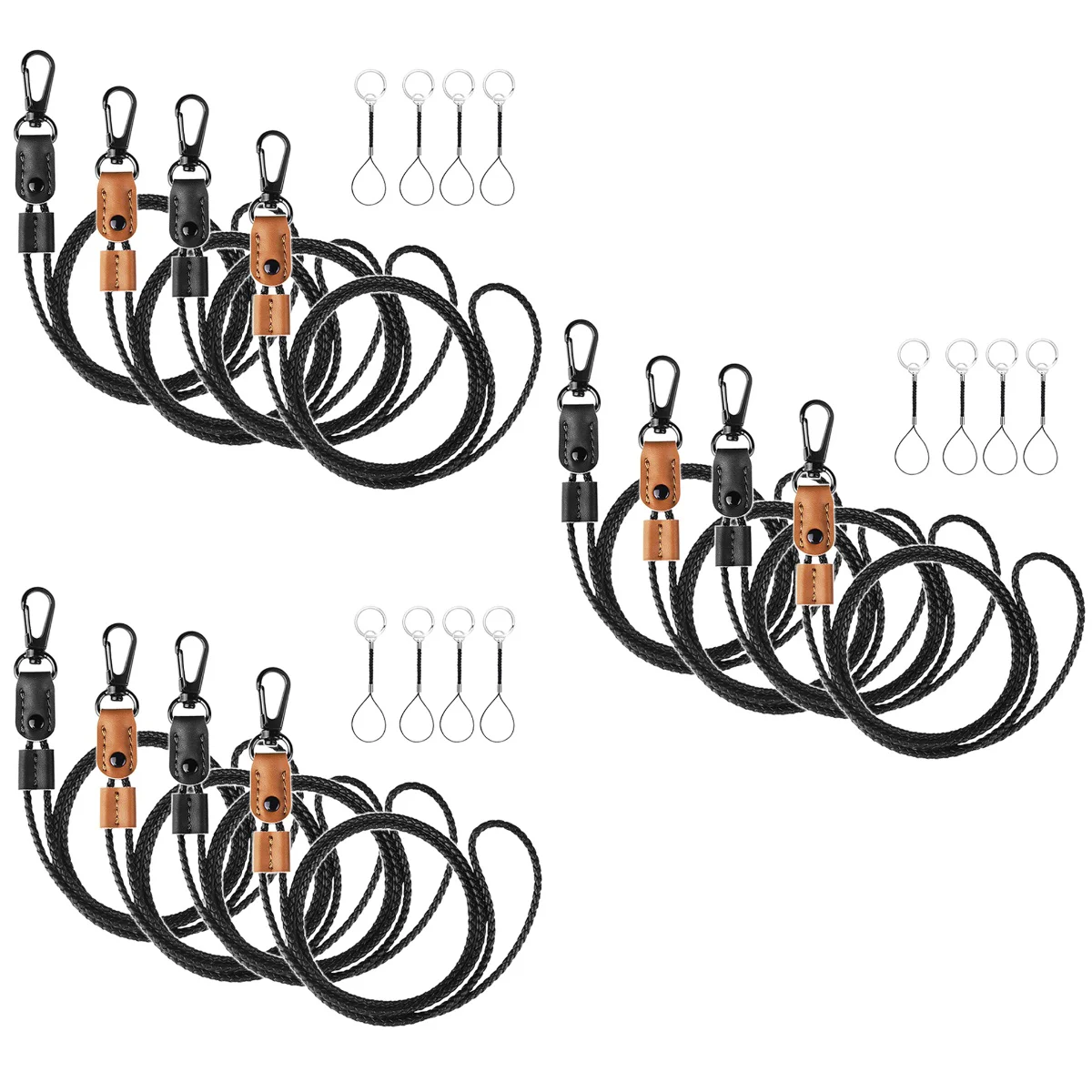 

12 Sets Professional Badge Professional Lanyards Multi-function Lanyards Work Key Chains Professional Key Chains for Badge Work