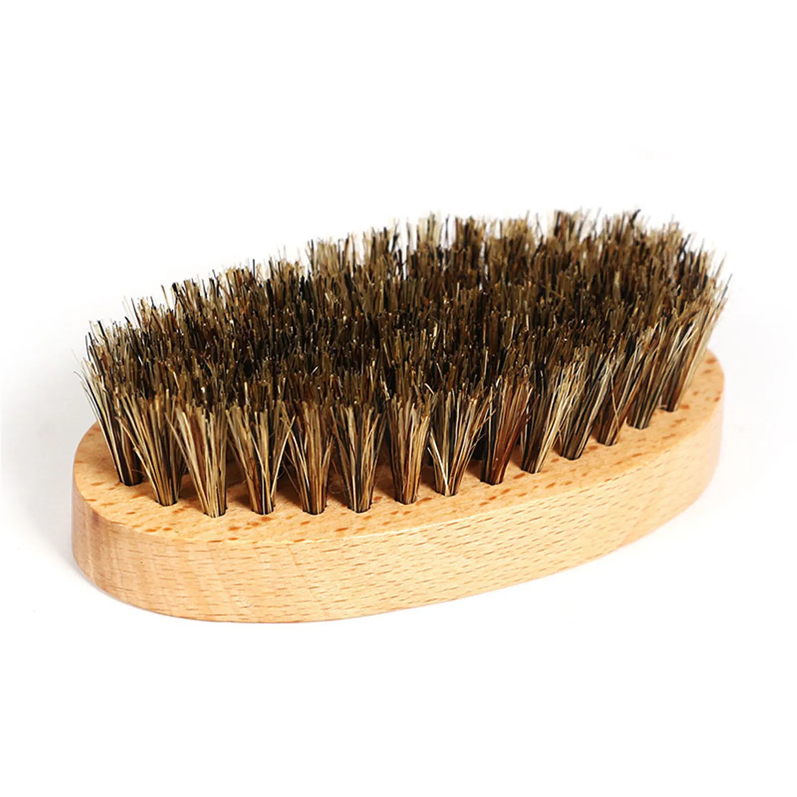 

Men's beard brush, boar hair brush, wooden round beard and bristles brush, shaving comb, facial massage, hand-made beard brush