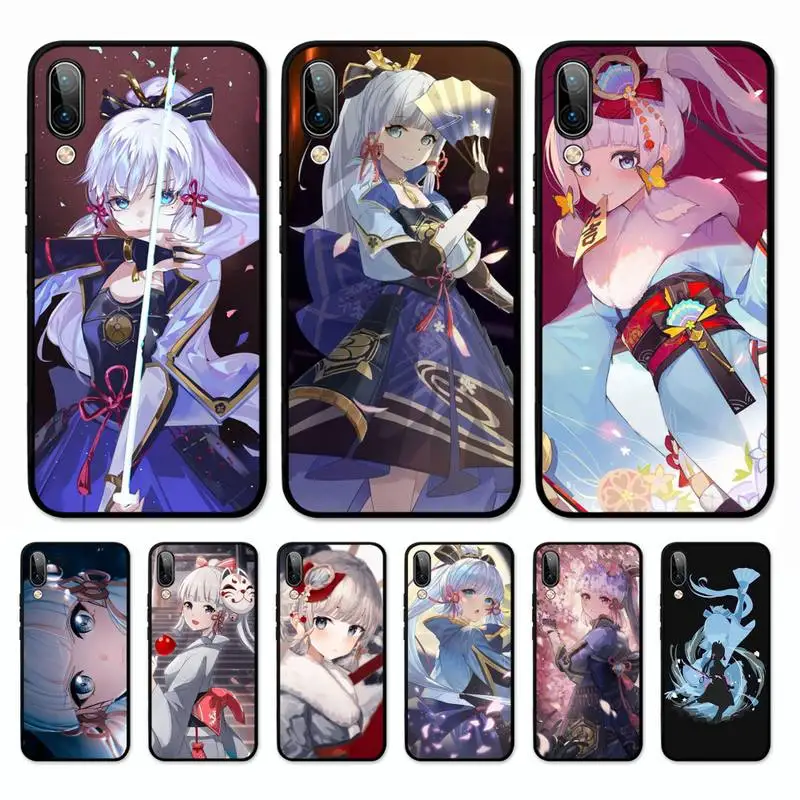 

Cute Kamisato Ayaka Phone Case for Vivo Y91C Y11 17 19 17 67 81 Oppo A9 2020 Realme c3