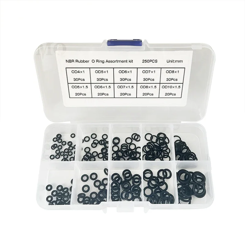 

NBR CS 1 мм/1,5 мм уплотнительное кольцо из нитриловой резины 250 шт. наружный диаметр 4 ~ 10 мм уплотнительное кольцо маслостойкий, устойчивый к высоким температурам домашний комплект для авторемонта