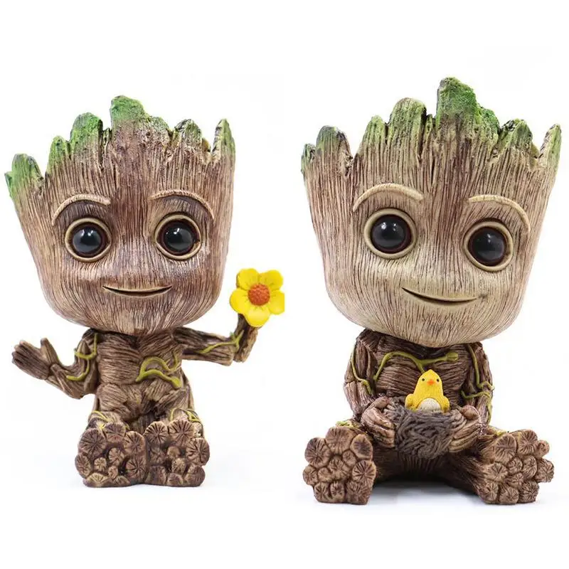 

Movie Peripheral Guardians Of The Galaxy Lovely Treeman Groot Flowerpot Character Model Doll Figure Exquisite Creative Ornaments