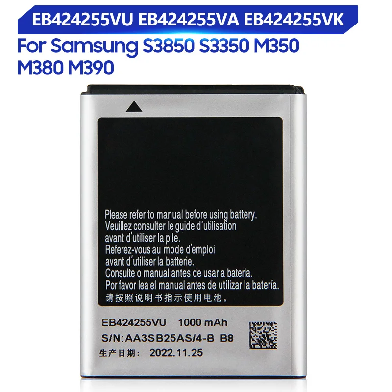Сменный аккумулятор EB424255VA для Samsung S5530 S5220 C5530 S3970 S3778 S3850 A927 M390 T359 A817 R630 EB424255VU EB424255VK