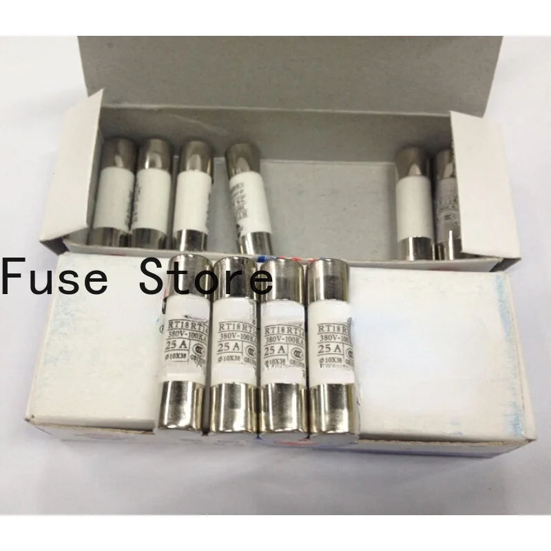 5PCS 10 * 38 Ceramic Fuse  380V 0.5A-40A Full Series Current