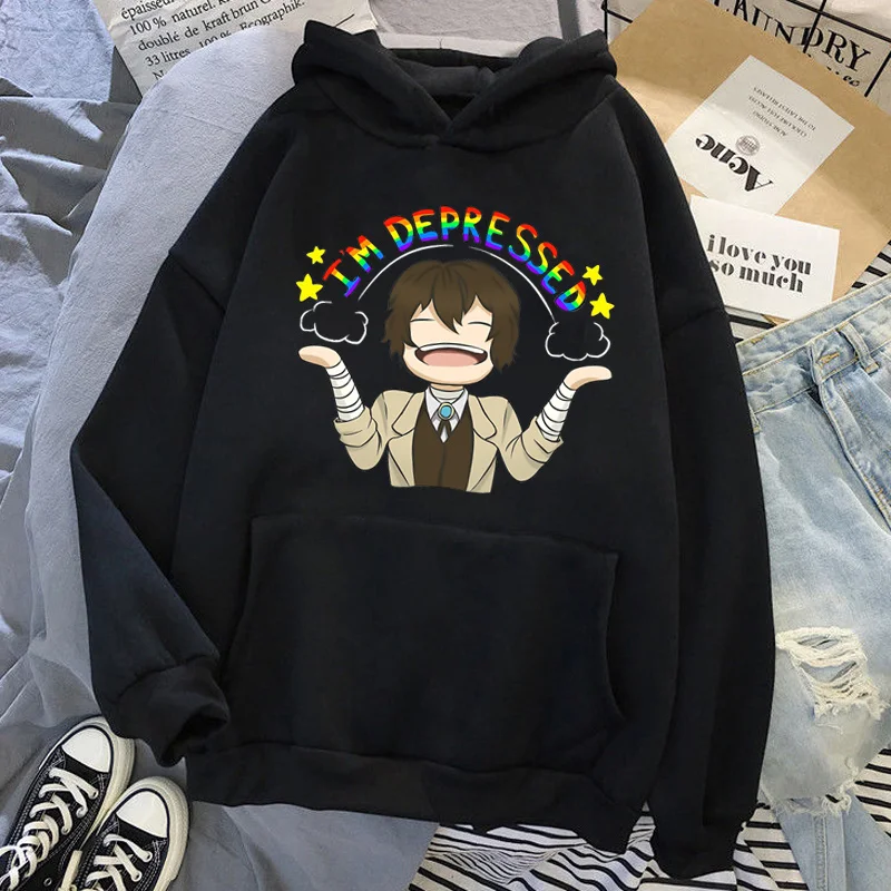 

bungou stray dogs hoodies women Korea printed Ulzzang anime female clothing printed Ulzzang