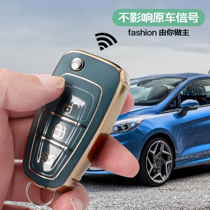Чехол для автомобильного ключа Ford Focus mk2 mk3 2 3 Kuga Edge Ranger Mondeo s max c 2008 2009 2010 2011 2012 2013 2014