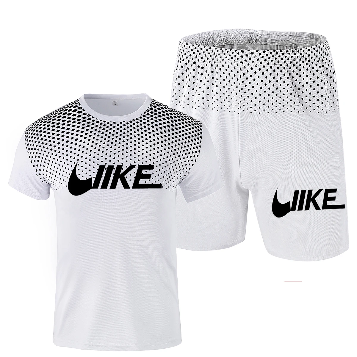 New Brand IKE Men's Clothing T-shirt Tracksuit Sets Harajuku Tops Tee Funny Hip Hop Color T Shirt+Beach Casual Shorts Seteuropea