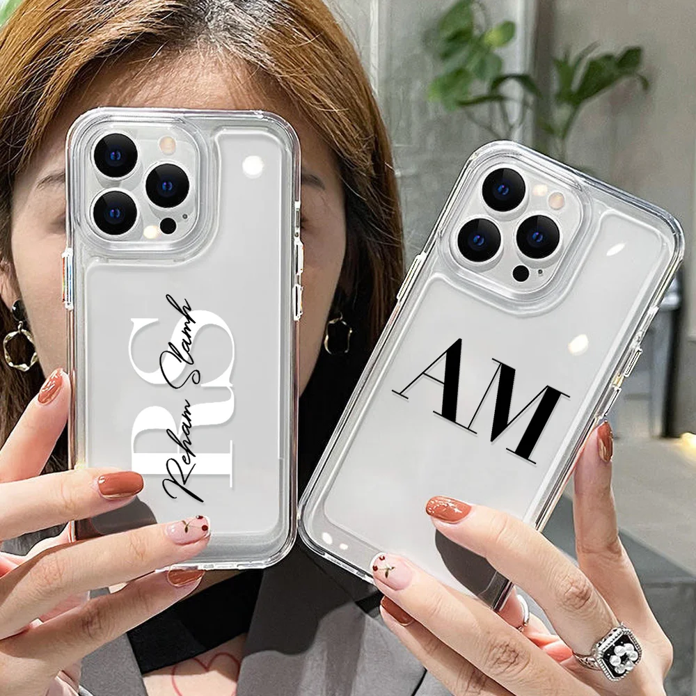 

Custom Name DIY Letters Clear Case For Realme 9i C31 C35 C30 C21Y C25Y C20 C11 C15 Q5i V23 OPPO Reno 7 4 SE 6 Find X5 Pro Covers
