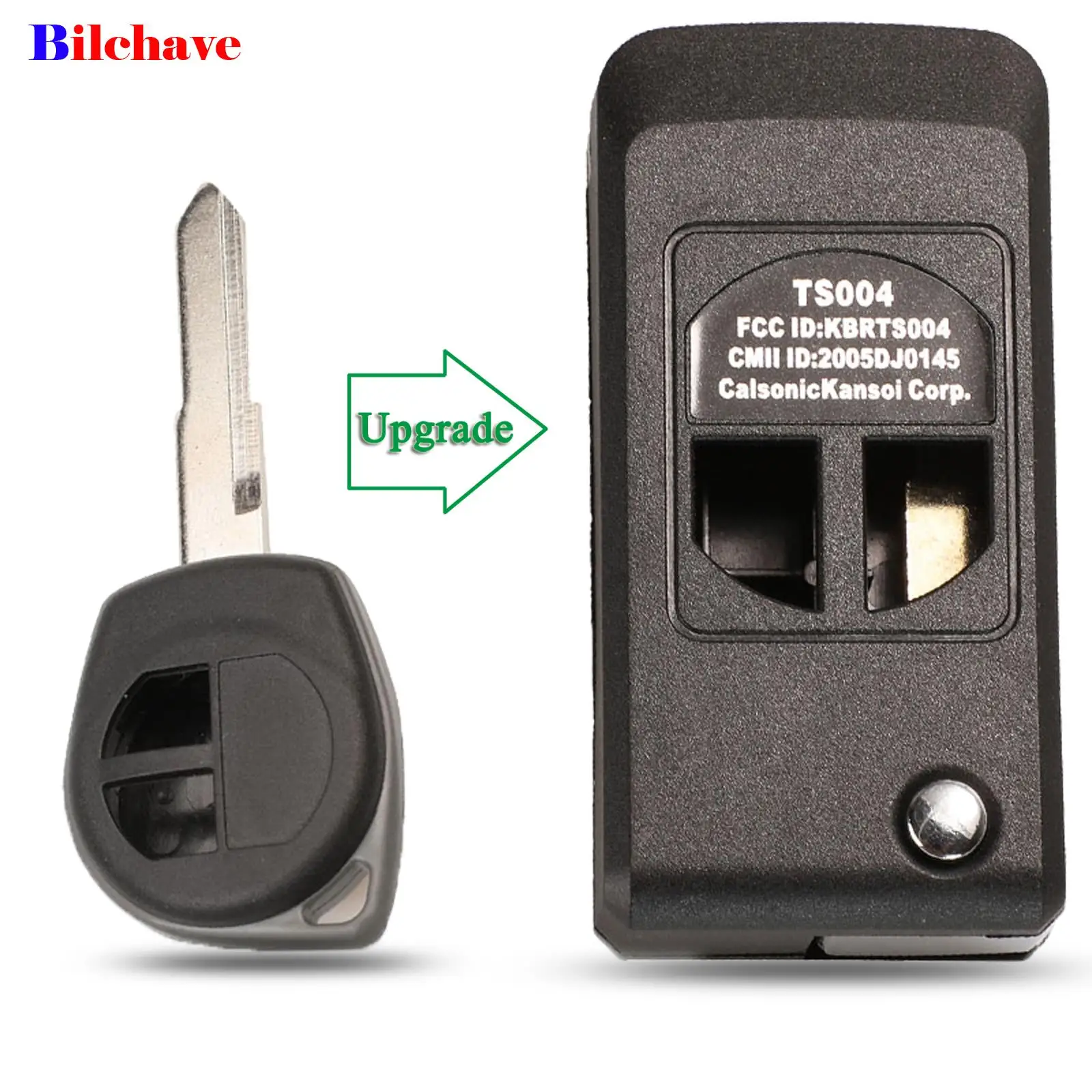 

Bilchave Modified For SUZUKI SWIFT SX4 ALTO VITARA IGNIS JIMNY BOUNCE Flip Folding Remote Car Key Slell 2 Buttons