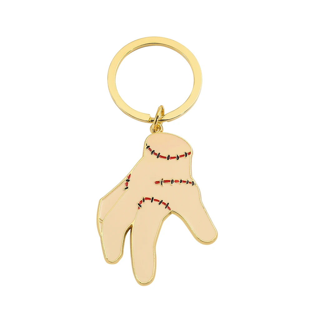

Wednesday Addams Keychain Hand Thing Alloy Pendant Keyring Car Key Phone Backpack Key Holder Decoration Jewelry Accessories Gift