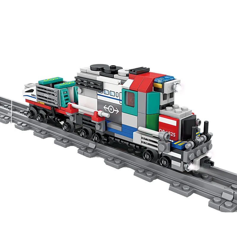 

8 In 1 City Rail Train Steam Train Passenger Train DIY Scene Accessories Building Blocks Bricks Toys Gifts