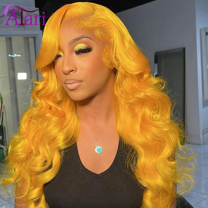 Ed Yellow Body Wave 13x6 Lace Frontal Wig For Black Women Transparent 613 Body Wave Wig