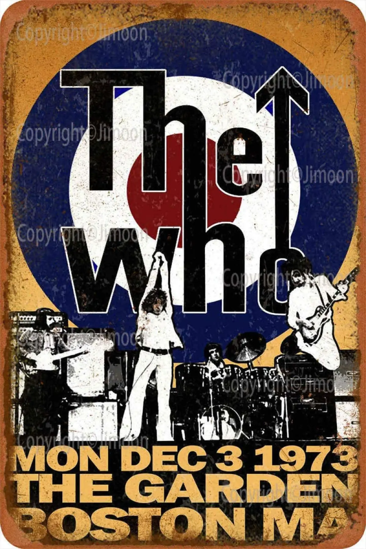 

The Who Vintage Tin Sign Art Iron Painting Rusty Poster Decoration Aluminum plaque