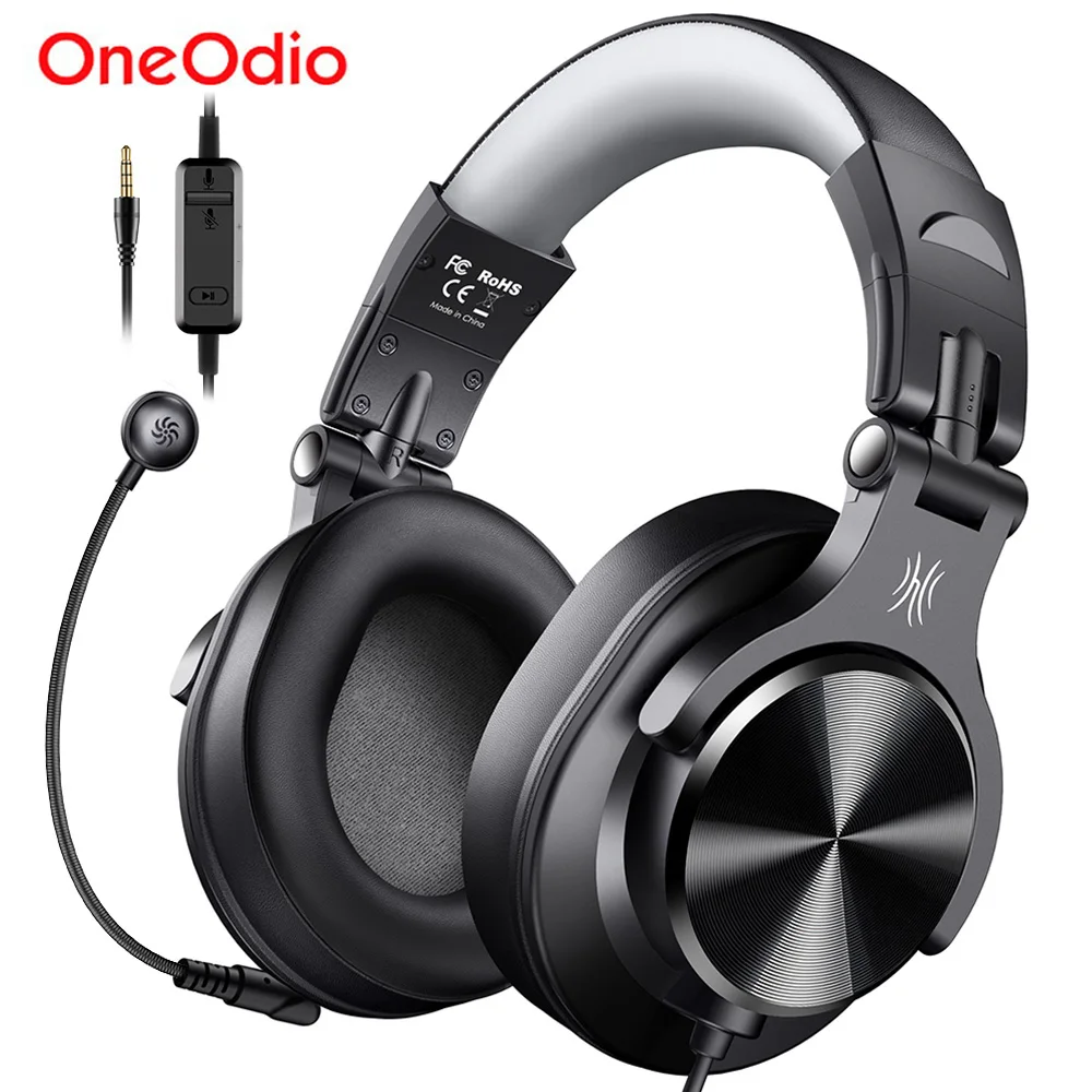 

Oneodio A71D компьютерная игровая гарнитура со съемным микрофоном, проводные Накладные наушники для колл-центра, наушники для ПК, Skype, офиса, гейм...