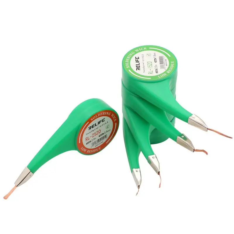 

RELIFE Soldering Wick Wires Anti-scalding Nozzle Desoldering Precision Tin Strip Remover Wire for PCB Tin Wire 1.5-3.5mm