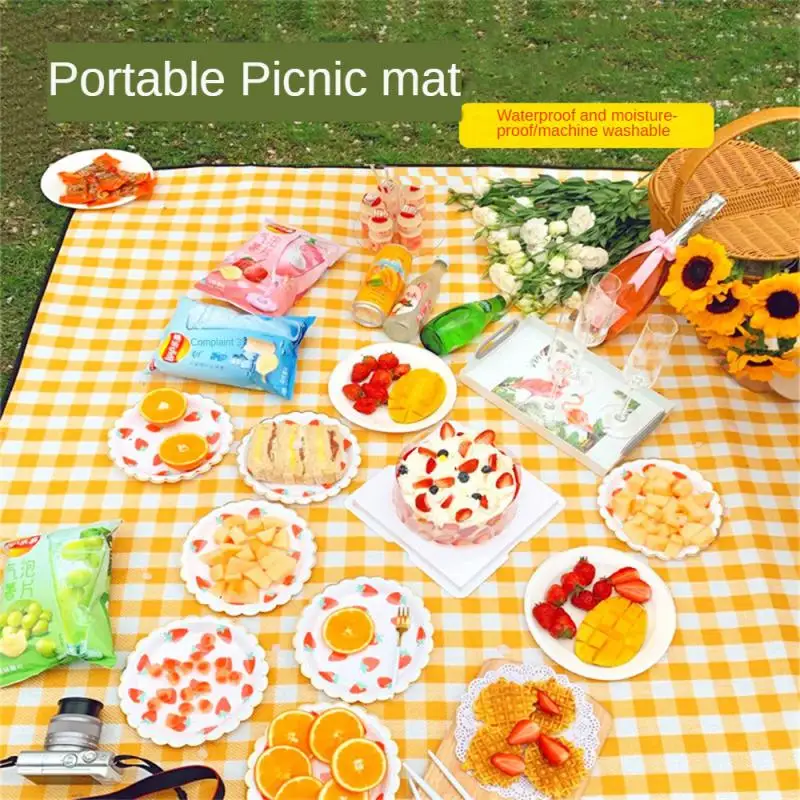 

Outdoor picnic mat waterproof and moisture-proof portable foldable field camping mat tablecloth Tourist Mat Beach Blanket Carmat