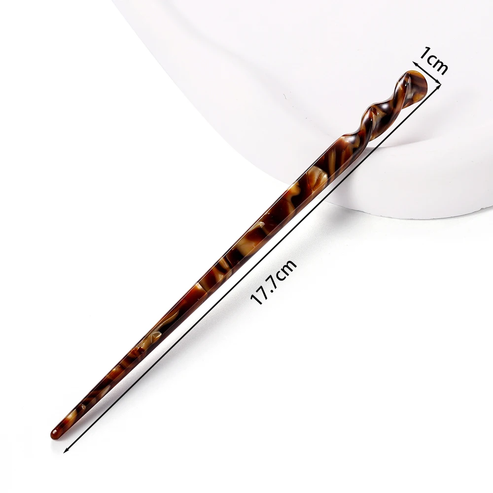 Chinese Style Hair Sticks Vintage Acetate Resin Chopstick Women Hairpins Hair Clip Pin Headwear Wedding Hair Jewelry Accessories images - 6