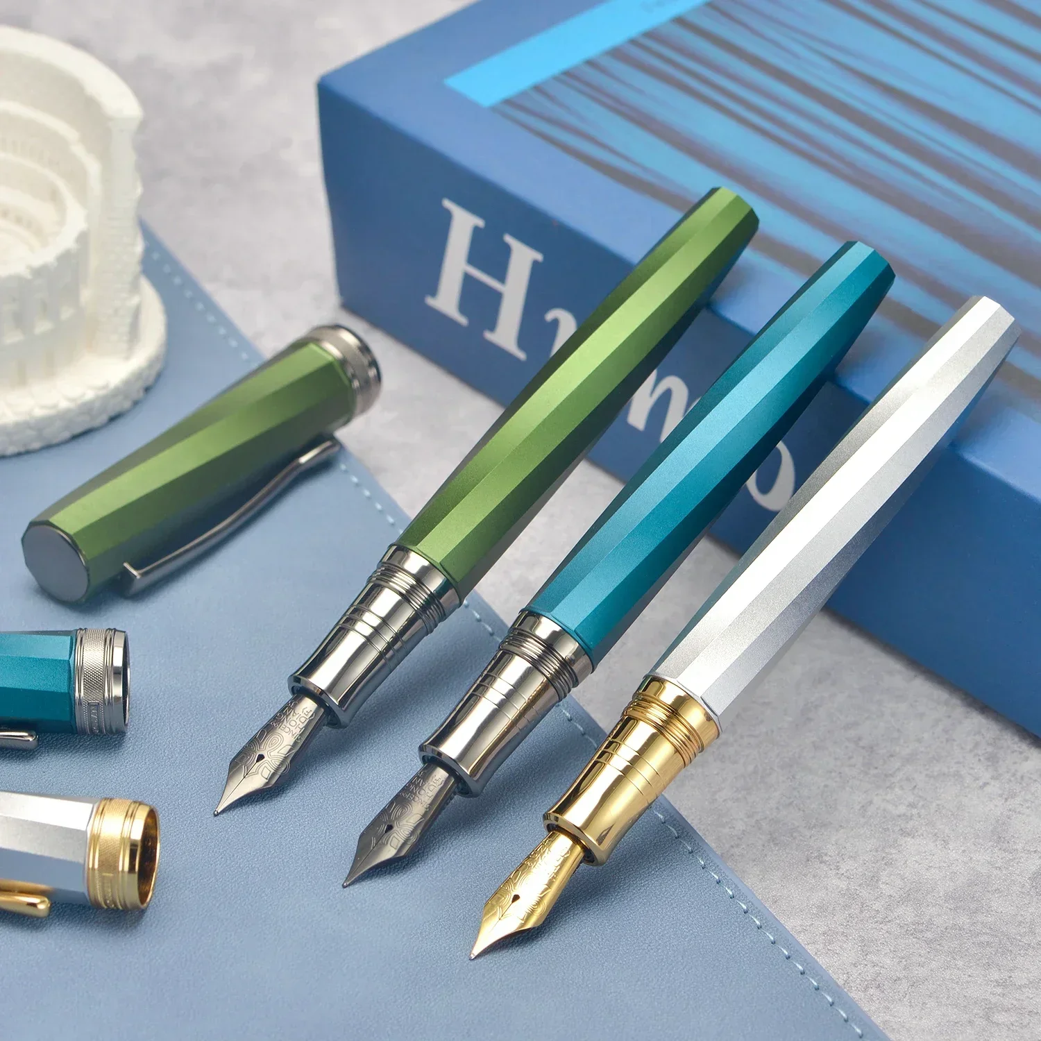 Ручка перьевая Hongdian N11 многоугольная ручка из алюминиевого сплава с наконечником